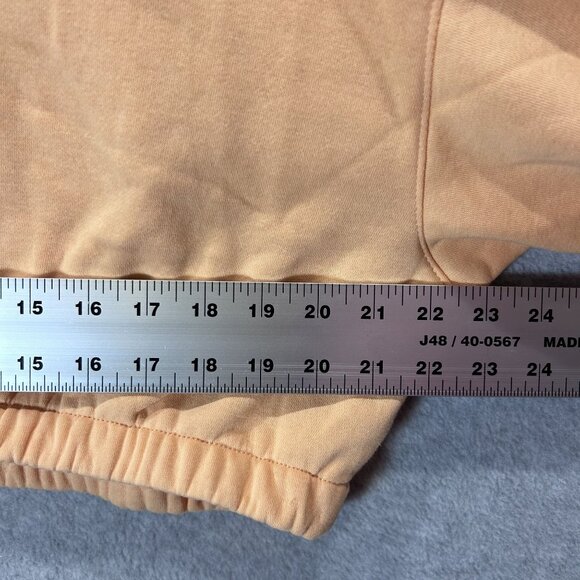 H&M Peach Orange Womens Cropped Zip-Up Hoodie M Athleisure Classic Casual *Read - Picture 4 of 8